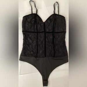 Lovers + Friends Black Lace Shapewear Bodysuit